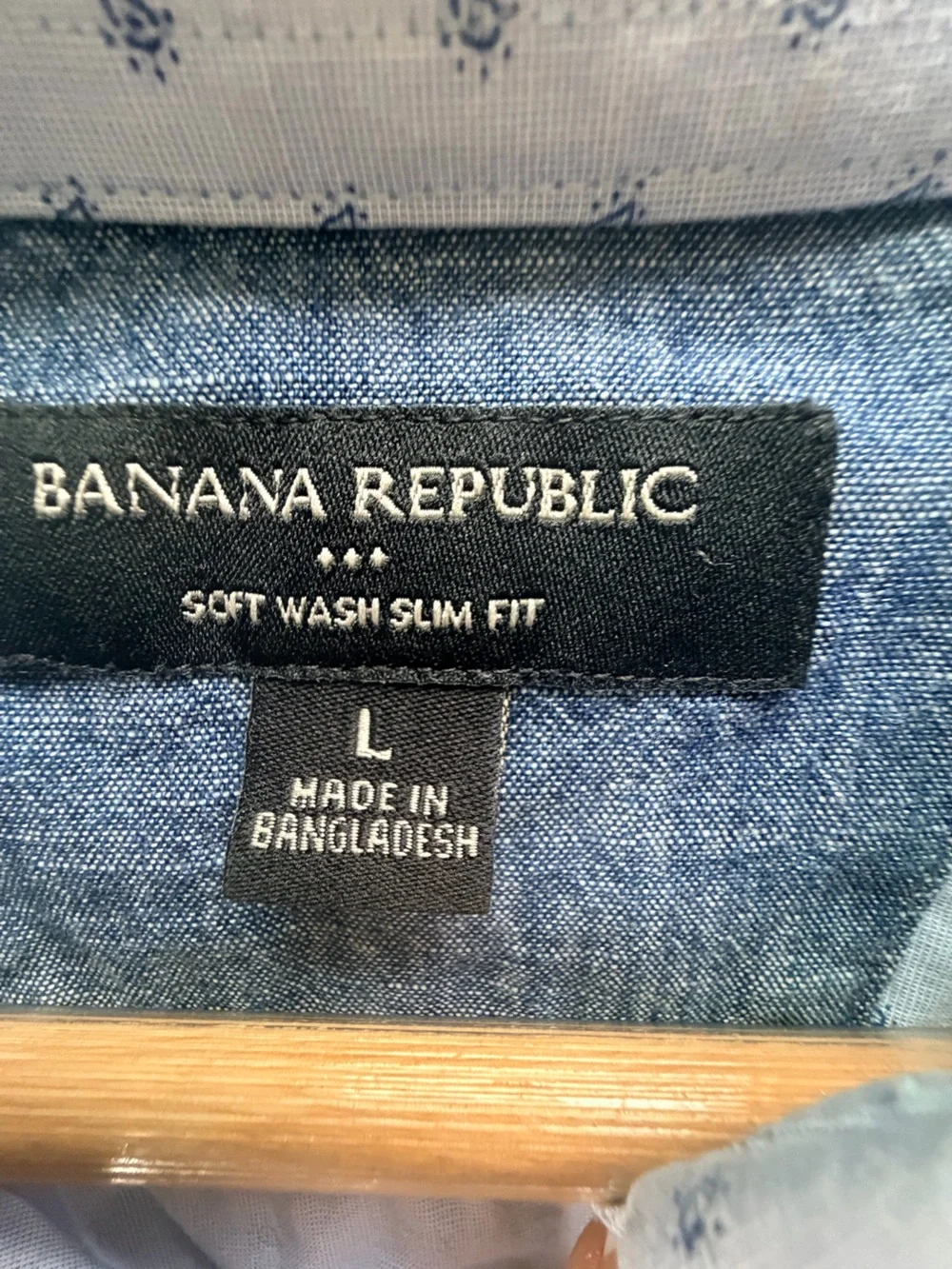 Banana Republic Light Blue Mini Dot Button-Down Shirt